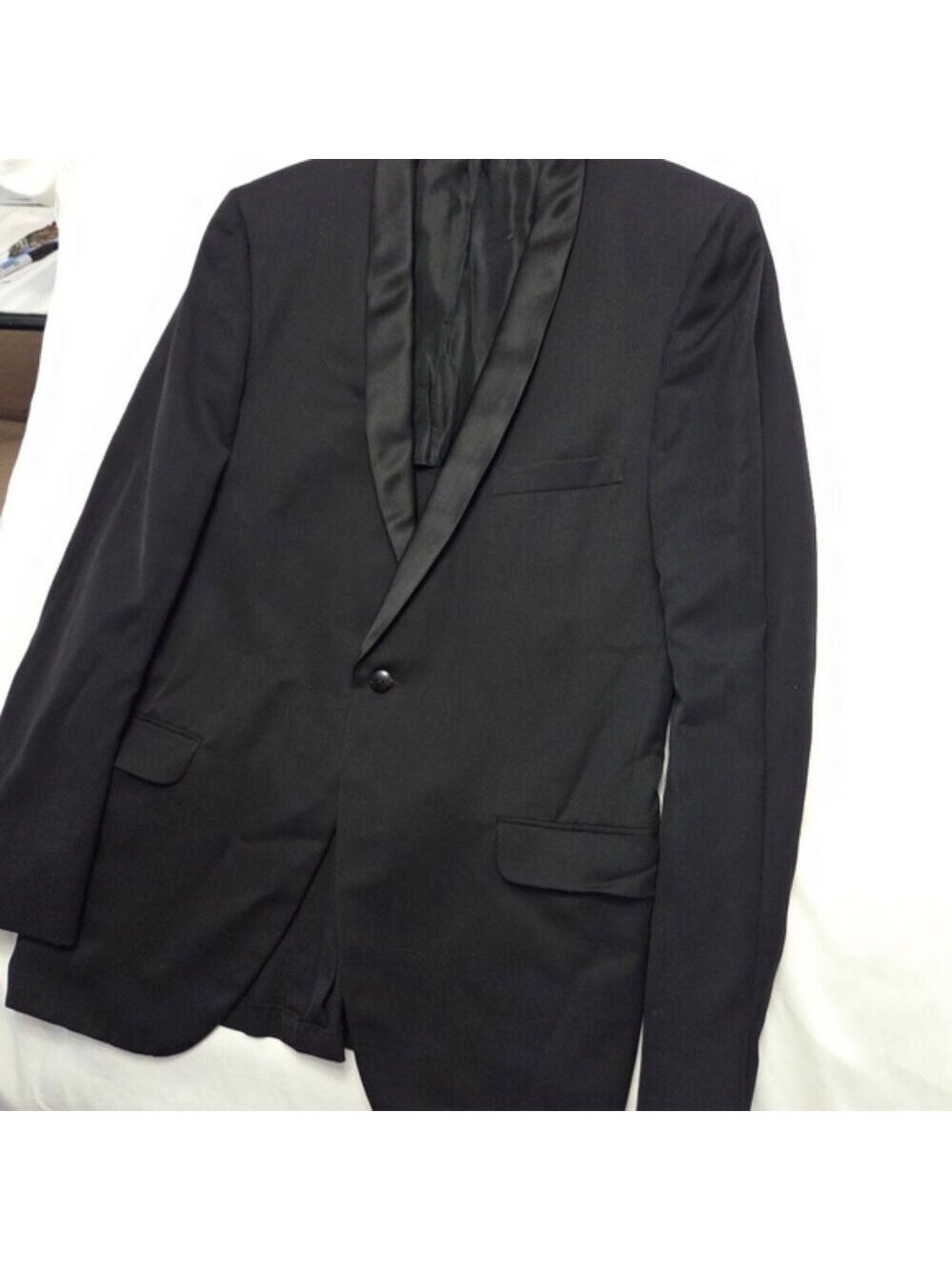Vintage Macleod Bros Tuxedo Dinner Jacket Black Shawl Collar 40R